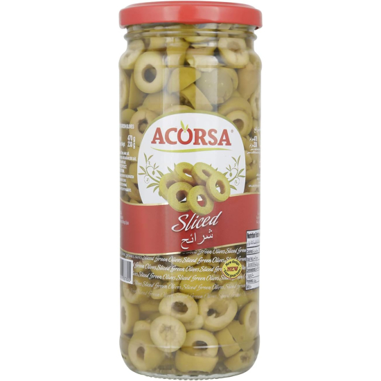 Acorsa Olives Green Sliced Jar Pack Of 12x230gm L/Jar