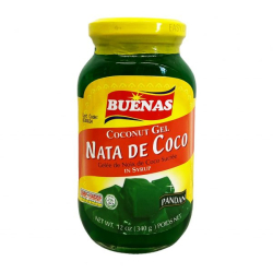 Buenas Coconut Gel in Syrup – Nata De Coco Pandan Flavor 12 Oz, Pack Of 24 Buenas Coconut Gel in Syrup – Nata De Coco Pandan Flavor 12 Oz, Pack Of 24