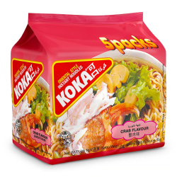 Koka Crab Instant Noodles 5 Pieces 85g, Pack Of 12 Koka Crab Instant Noodles 5 Pieces 85g, Pack Of 12