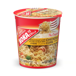 Koka Chicken & Corn Instant Cup Noodles 70g, Pack Of 24 Koka Chicken & Corn Instant Cup Noodles 70g, Pack Of 24