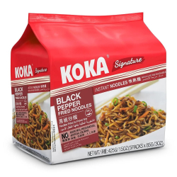 Koka Instant Noodles Black Pepper Fried 5 Pieces 85g, Pack Of 12  Koka Instant Noodles Black Pepper Fried 5 Pieces 85g, Pack Of 12