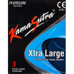 Kama Sutra Condom Xtra Large 3 Pieces, Pack Of 24 Kama Sutra Condom Xtra Large 3 Pieces, Pack Of 24