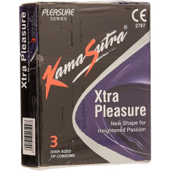 Kama Sutra  Xtra Pleasure Condom 3 Pieces, Pack Of 24 Kama Sutra  Xtra Pleasure Condom 3 Pieces, Pack Of 24