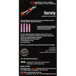 Kama Sutra Condom Variety 12 Pieces, Pack Of 12 Kama Sutra Condom Variety 12 Pieces, Pack Of 12