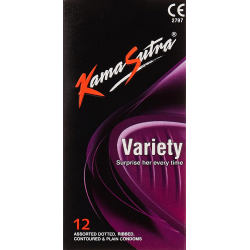 Kama Sutra Condom Variety 12 Pieces, Pack Of 12 Kama Sutra Condom Variety 12 Pieces, Pack Of 12