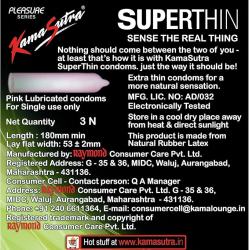Kama Sutra Condom Super Thin 3 Pieces, Pack Of 24 Kama Sutra Condom Super Thin 3 Pieces, Pack Of 24