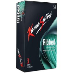 Kama Sutra Condom Ribbed 3 Pieces, Pack Of 24 Kama Sutra Condom Ribbed 3 Pieces, Pack Of 24