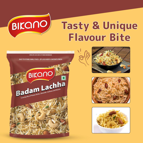 Bikano Namkeen Badam Lachha 400g, Pack Of 12