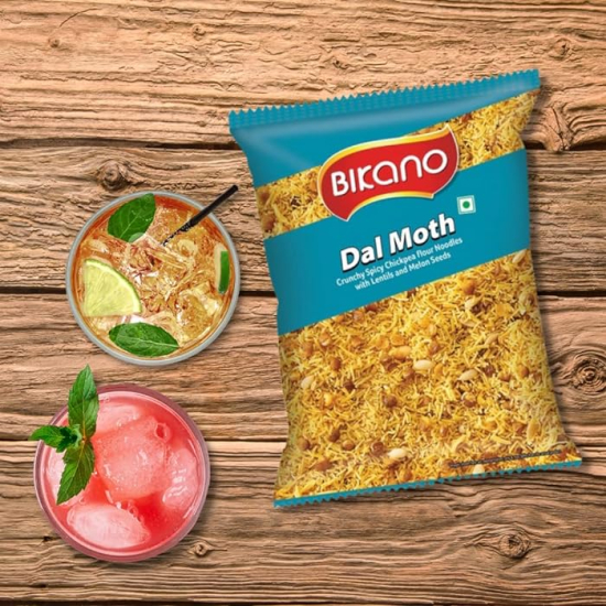 Bikano Namkeen Dal Moth 200g, Pack Of 10