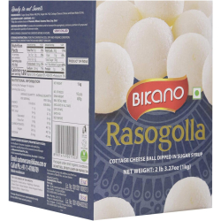 Bikano Sweet Tin Sponge Rasogolla  12x1kg, Pack Of 3