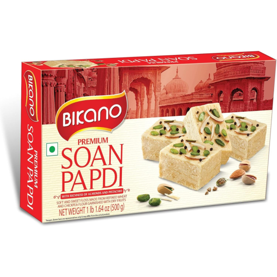 Bikano Sweet Soan Papdi 500g, Pack Of 24