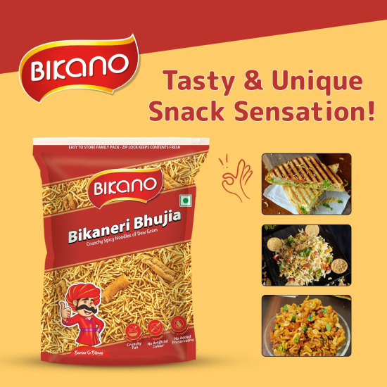 Bikano Namkeen Bikaneri Bhujia 400g, Pack Of 5