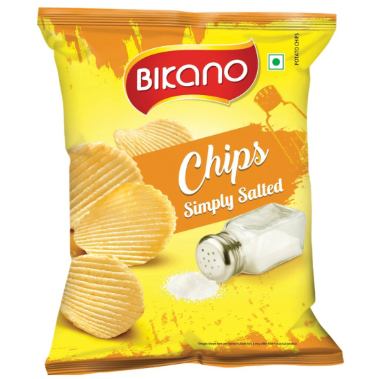 Bikano Chips Simply Salted 60g, Pack Of 12