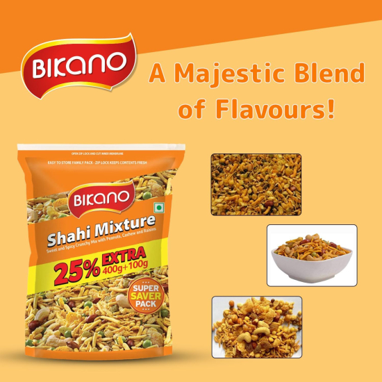 Bikano Shahi Mixture Namkeen 400g, Pack Of 5