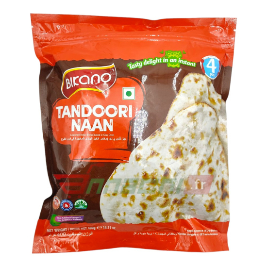 Bikano Fz Tandoori Naan 400g, Pack Of 12