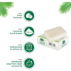 KLF Nirmal Virgin Coconut Oil Soap Bars, 125g, Pack Of 72 KLF Nirmal Virgin Coconut Oil Soap Bars, 125g, Pack Of 72