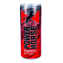 Power Horse Pomegranate Red Rush Energy Drink Can 24x250ml Pack Of 2 Power Horse Pomegranate Red Rush Energy Drink Can 24x250ml Pack Of 2