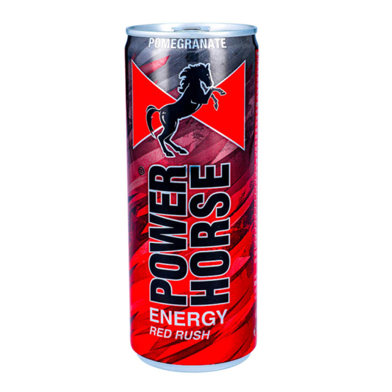 Power Horse Pomegranate Red Rush Energy Drink Can, 250ml Pack Of 24