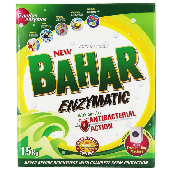 Bahar Enzymatic Detergent Powder 1.5Kg, Pack Of 8