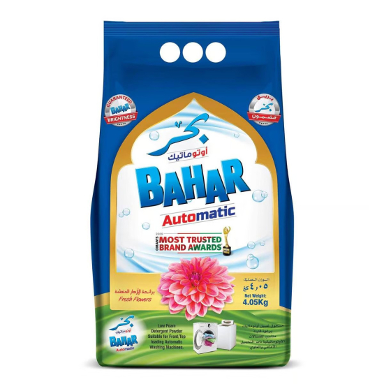 Bahar Automatic Fresh Flowers Detergent Powder 4.05 kg, Pack Of 4
