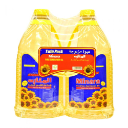 Minara Sunflower Oil 2x1.8Ltrs, Pack Of 3 Minara Sunflower Oil 2x1.8Ltrs, Pack Of 3