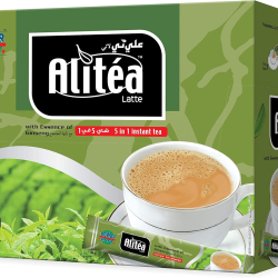 AliTea 5 In 1 Latte Instant Coffee 50 Sachet 20g, Pack Of 8