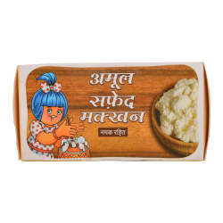 Amul Lactic Butter Unsalted 500G (Makkan), Pack Of 12