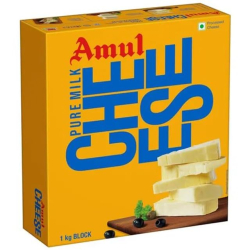 Amul Pure Milk Cheese Block 1kg, Pack Of 12 Amul Pure Milk Cheese Block 1kg, Pack Of 12
