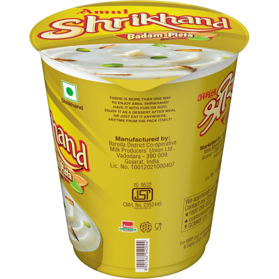 Amul Shrikhand Almond Pista