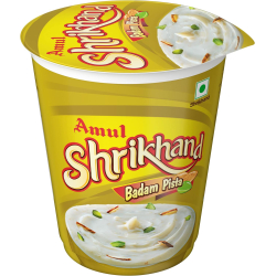 Amul Shrikhand Almond Pista 500 ml, Pack Of 12 Amul Shrikhand Almond Pista 500 ml, Pack Of 12