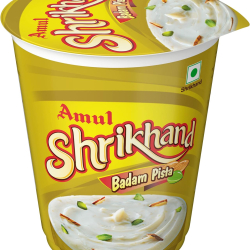 Amul Shrikhand Almond Pista 500 ml, Pack Of 12 Amul Shrikhand Almond Pista 500 ml, Pack Of 12