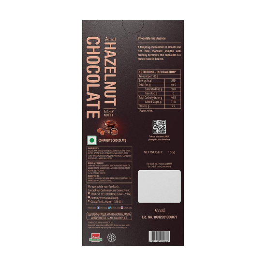 Amul Hazelnut Chocolate 150g