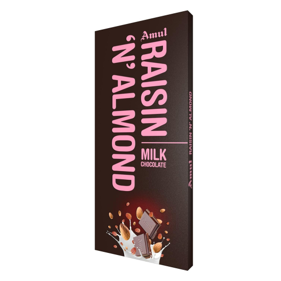 Amul Raisin & Almond Milk Chocolate 150g