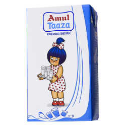 Amul Milk Taaza 1ltr, Pack Of 12 Amul Milk Taaza 1ltr, Pack Of 12