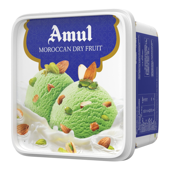 Amul Ice Cream Moroccan Dry Fruit 1Ltr