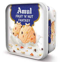 Amul Ice Cream Fruit N Nut Fantasy 1ltr, Pack Of 6 Amul Ice Cream Fruit N Nut Fantasy 1ltr, Pack Of 6