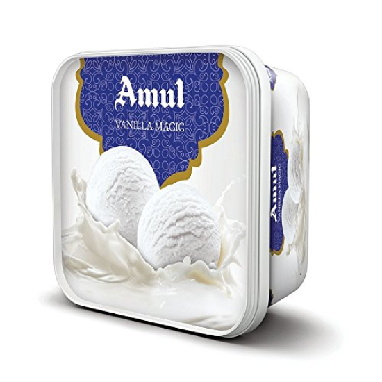 Amul Ice Cream Vanilla Magic 1 Ltr