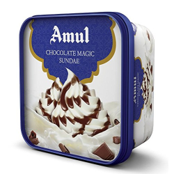Amul Ice Cream Sundae Chocolate Magic 1Ltr, Pack Of 6