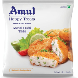 Amul Happy Treats Masti Dahi Tikki 300g, Pack Of 12 Amul Happy Treats Masti Dahi Tikki 300g, Pack Of 12