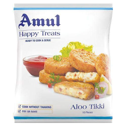 Amul Happy Treats Aloo Tikki 400g, Pack Of 12 Amul Happy Treats Aloo Tikki 400g, Pack Of 12