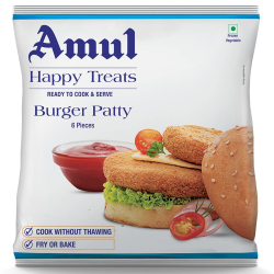 Amul Happy Treats Veg Burger Patty 360g, Pack Of 12 Amul Happy Treats Veg Burger Patty 360g, Pack Of 12