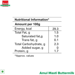 Amul Masti Butter Milk 200 ml, Pack OF 12 Amul Masti Butter Milk 200 ml, Pack OF 12