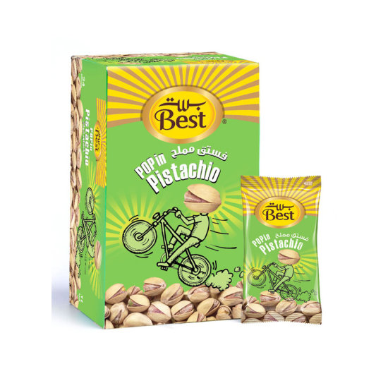 Best Popin Pistachios Box Salted, 24 Packets x 13g