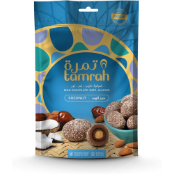 Tamrah Coconut Chocolate Zipper Bag 100g, Pack Of 12 Tamrah Coconut Chocolate Zipper Bag 100g, Pack Of 12