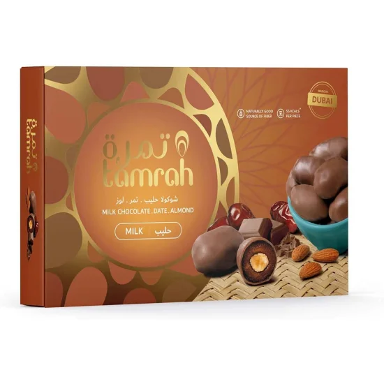 Tamrah Milk Chocolate Gift Box 180g, Pack Of 12