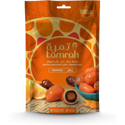 Tamrah Orange Chocolate Zipper Bag 100g, Pack Of 12 Tamrah Orange Chocolate Zipper Bag 100g, Pack Of 12