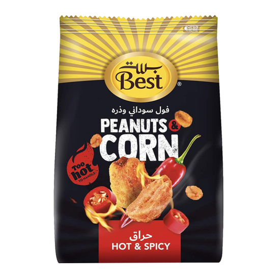 Best Hot & Spicy Peanuts & Corn Bag, 150g