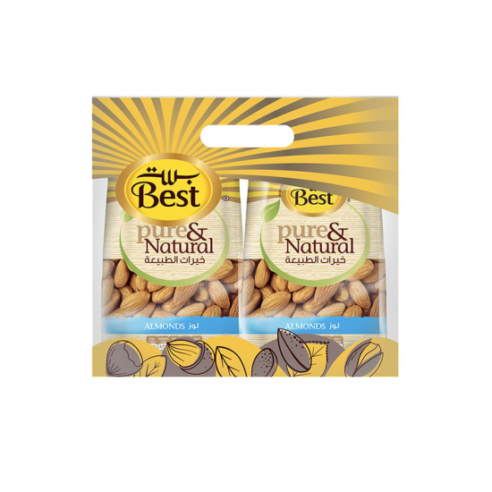 Best Pure & Natural Almonds Bag 325Gm Twin Pack