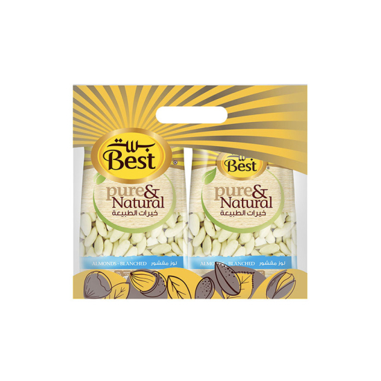 Best Pure & Natural Almonds Blanched Bag 325Gm Twin Pack 
