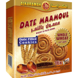 Al Karamah Whole Wheat Date Maamoul Box, 16 Pieces x 30g Al Karamah Whole Wheat Date Maamoul Box, 16 Pieces x 30g
